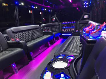 Dallas 15 Passenger Party Bus Interior