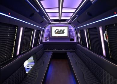 Dallas 18 Passenger Limo Bus Interior